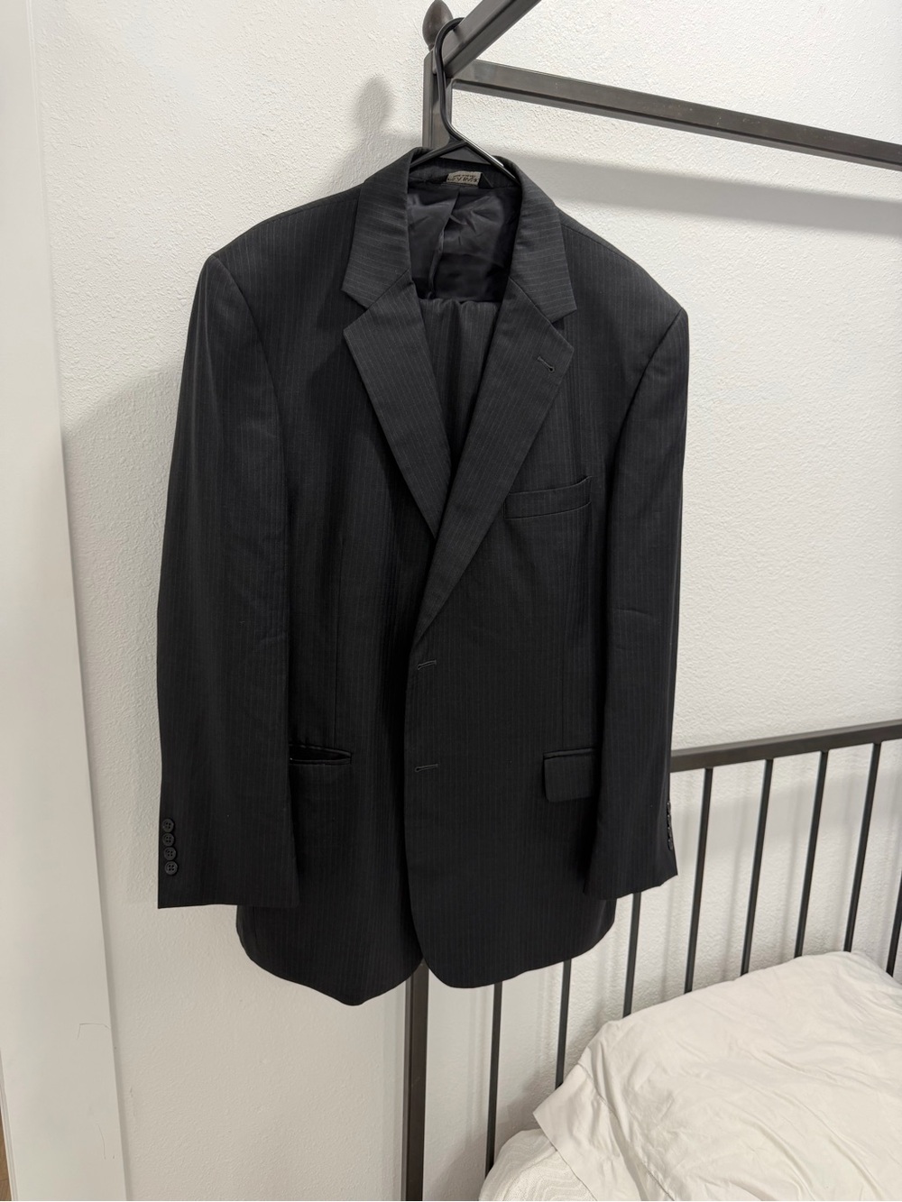 Jos. A. Bank Black Pinstripe Men's Suit Jacket